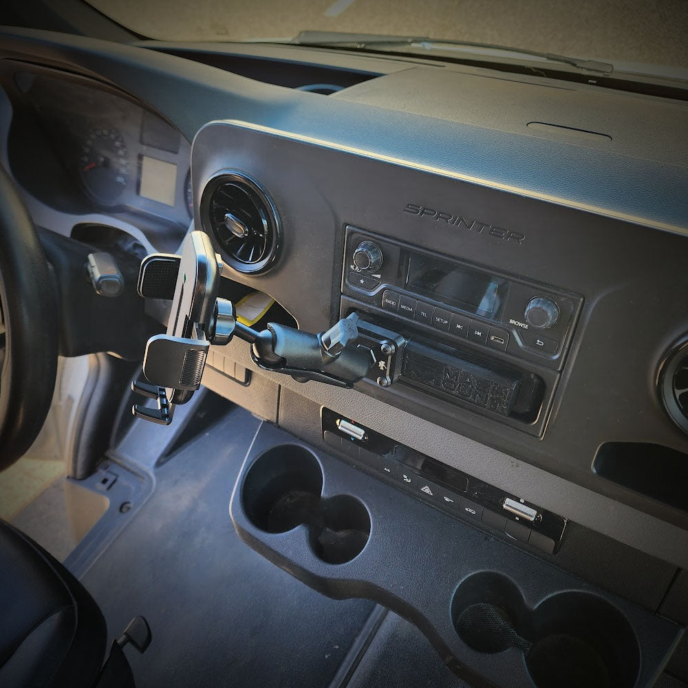 Sprinter Smash Mount | Mercedes Benz Sprinter Van Phone Mount Kit 2019 and Up: Without Touchscreen